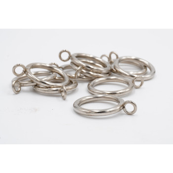 Geo 19mm Curtain Pole Rings - Matt Nickel - Pack of 10