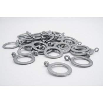 Lotus 14/16mm Curtain Pole Rings - Silver - Pack of 40