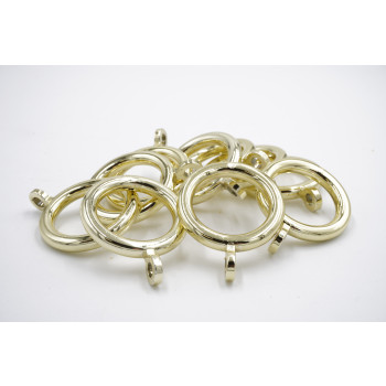 19mm Cafe Rod Curtain Rings - Brass - Pack of 10