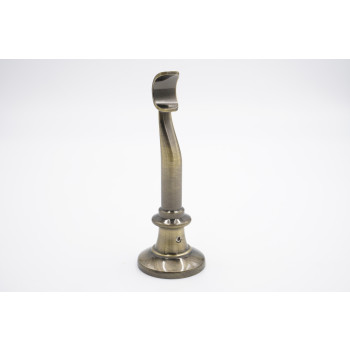 19mm Curtain Pole Bracket - Traditional Pass - Antique Brass