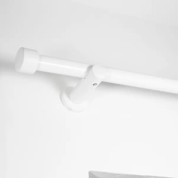Trinity 28mm Eyelet Curtain Pole - Stud Finial - White