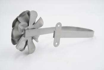 Rose Curtain Holdback - Pewter - Single Holdback - Picture 1