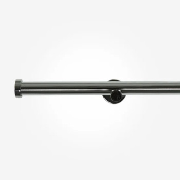 Harrison Drape 28mm Eyelet Curtain Pole - Stud Finial - Chrome