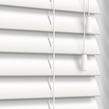 Harrison Drape 50mm Wooden Venetian Blind - White