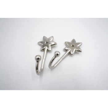 Harrison Drape Curtain Tieback Hooks - Stellar Design - Satin Nickel