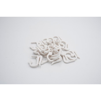 Harrison Drape Valance Hooks - White - Pack of 20 25mm x 25mm