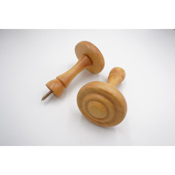 Integra Woodworks Curtain Holdbacks - Small Round - Light Oak - Pack of 2