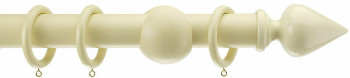 Integra Woodworks 35mm Curtain Pole Kit - Cream - 360cm - Picture 2