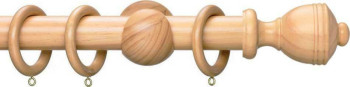 Integra Woodworks 50mm Curtain Pole Kit - Light Oak - 150cm - Picture 2