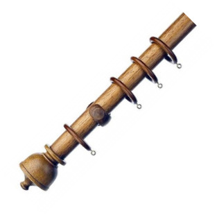 Swish Cambridge 50mm Wooden Curtain Pole - Mid Oak