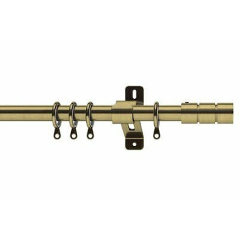 Swish Elements 19mm Curtain Pole - Brooklyn Finial - Antique Brass