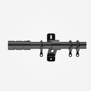Swish Elements 19mm Curtain Pole - Brooklyn Finial - Graphite