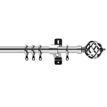 Swish Elements 19mm Curtain Pole - Cage Finial - Chrome